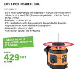 Quéguiner Geofennel - pack laser rotatif fl 190a offre