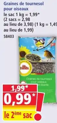 Norma Graines de tournesol pour oiseaux offre