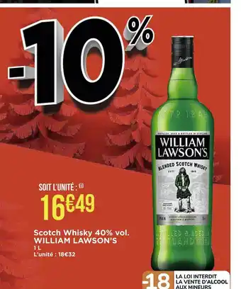 Géant Casino William lawson scotch whisky 40% vol. offre