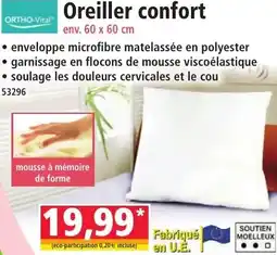 Norma Oreiller confort offre