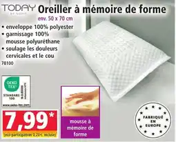 Norma TODAY Oreiller à mémoire de forme offre