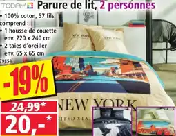 Norma TODAY Parure de lit, 2 personnes offre