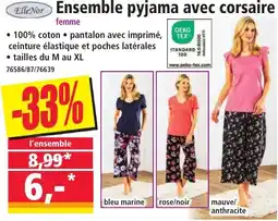 Norma Elle Nor Ensemble pyjama avec corsaire offre