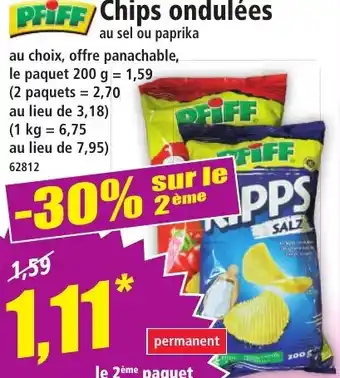 Norma PFIFF Chips ondulées offre