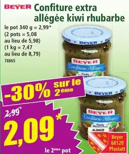 Norma BEYER Confiture extra allégée kiwi rhubarbe offre