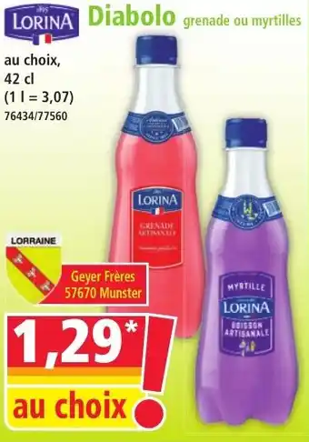 Norma LORINA Diabolo offre