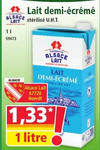 Norma ALSACE LAIT Lait demi-écrémé offre