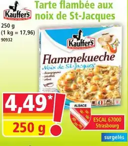 Norma Kauffer's tarte flambée aux noix de st.jacques offre