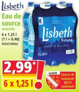 Norma Lisbeth Eau de source naturelle offre