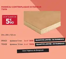 Gedimat Panneau contreplaque exterieur twin offre