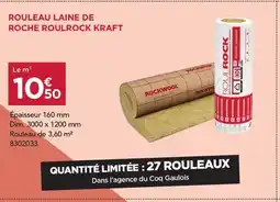 Gedimat Rouleau laine de roche roulrock kraft offre