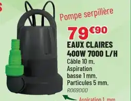 Brico Pro Eaux claires 400w 7000 l/h offre