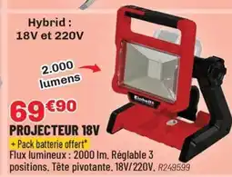 Brico Pro Projecteur 18v offre
