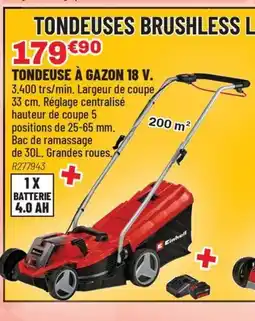 Brico Pro Tondeuse à gazon 18 v offre