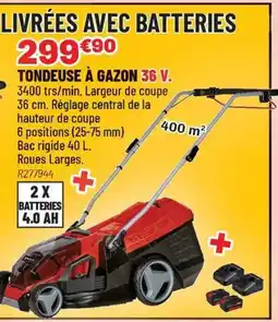 Brico Pro Tondeuse à gazon 36 v offre