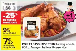 Carrefour POULET BASQUAISE ET RIZ offre