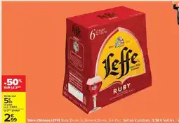 Carrefour Bière d'Abbaye LEFFE Ruby offre