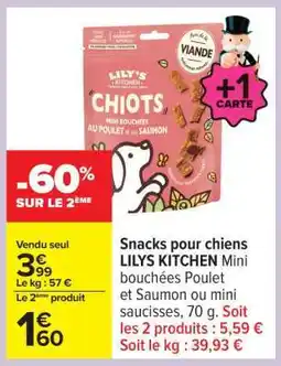 Carrefour Snacks pour chiens LILYS KITCHEN offre