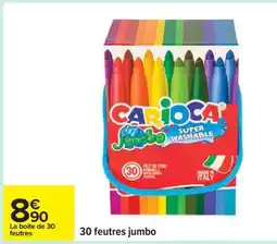 Carrefour 30 feutres jumbo offre