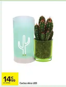 Carrefour Cactus déco LED offre