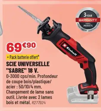 Brico Pro Scie universelle sabre offre