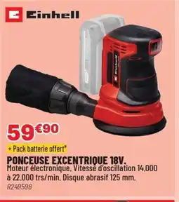 Brico Pro EINHELL Ponceuse excentrique 18v offre
