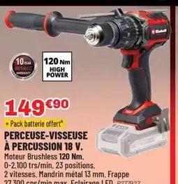 Brico Pro Perceuse-visseuse à percussion 18 v offre