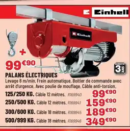Brico Pro Palans électriques offre