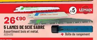 Brico Pro 5 lames de scie sabre offre