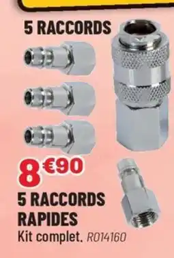 Brico Pro 5 raccords rapides offre