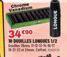 Brico Pro 10 douilles longues 1/2 offre