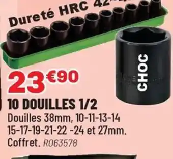 Brico Pro 10 douilles 1/2 offre