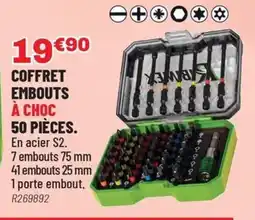 Brico Pro Coffret embouts à choc 50 pièces offre