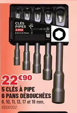 Brico Pro 5 clés à pipe 6 pans débouchées offre