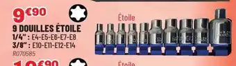 Brico Pro 9 douilles étoile offre
