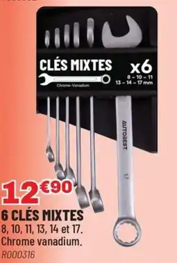 Brico Pro 6 clés mixtes offre