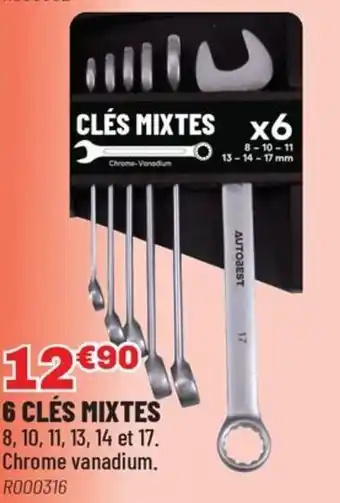 Brico Pro 6 clés mixtes offre