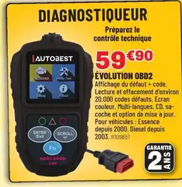 Brico Pro Évolution obd2 offre