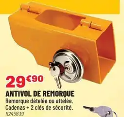 Brico Pro Antivol de remorque offre