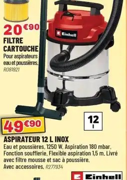Brico Pro Aspirateur 12 l inox offre