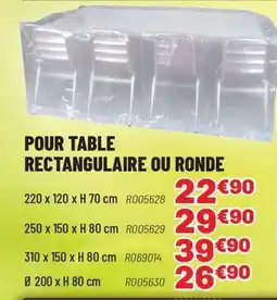 Brico Pro Pour table rectangulaire ou ronde offre