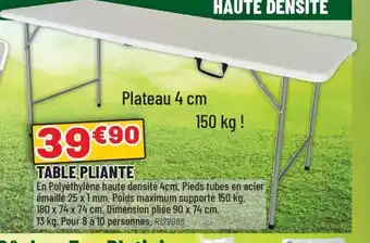 Brico Pro Table pliante offre