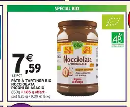 Intermarché Pâte à tartiner bio nocciolata offre