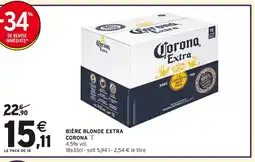 Intermarché CORONA Bière blonde extra offre