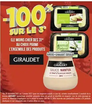 Géant Casino Giraudet bon plan sur l’ensemble des produits de la marque giraudet offre