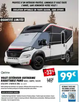 Narbonne accessoires Volet extérieur isotherme rabattable pano offre
