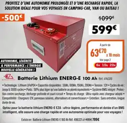 Narbonne accessoires Batterie Lithium ENERG-E 100 Ah offre