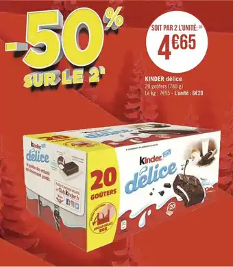 Géant Casino Kinder kinder délice offre