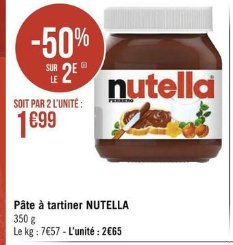 Géant Casino Nutella pâte à tartiner offre