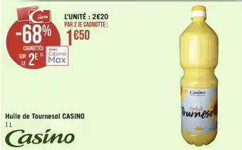 Géant Casino Casino huile de tournesol offre